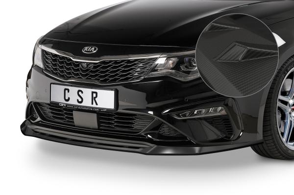 CSR Frontspoiler | Cup-Spoilerlippe mit ABE für Kia Optima (JF) GT/GT-Line CSL469-M Carbon Look matt strukturiert (keine Lackierung erforderlich)