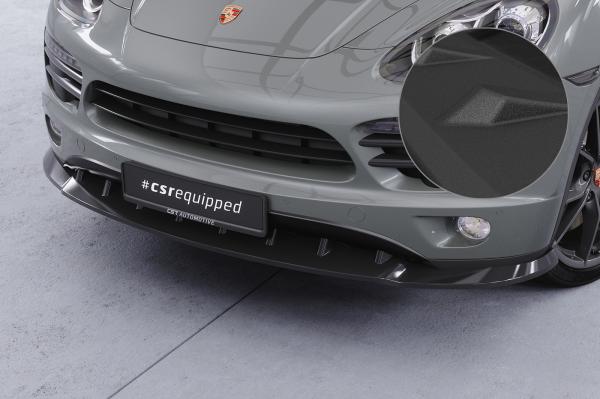 CSR Frontspoiler | Cup-Spoilerlippe mit ABE für Porsche Cayenne Typ 92A CSL470-S schwarz matt strukturiert (keine Lackierung erforderlich)
