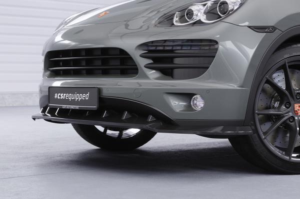 CSR Frontspoiler | Cup-Spoilerlippe mit ABE für Porsche Cayenne Typ 92A CSL470-G Glossy schwarz Hochglanz (keine Lackierung erforderlich)