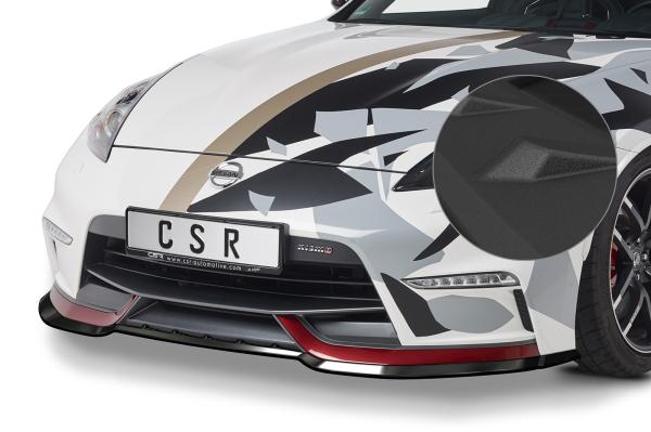 CSR Frontspoiler | Cup-Spoilerlippe mit ABE für Nissan 370Z Nismo CSL472-S schwarz matt strukturiert (keine Lackierung erforderlich)