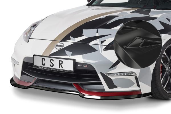 CSR Frontspoiler | Cup-Spoilerlippe mit ABE für Nissan 370Z Nismo CSL472-G Glossy schwarz Hochglanz (keine Lackierung erforderlich)