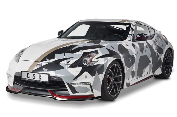CSR Frontspoiler | Cup-Spoilerlippe mit ABE für Nissan 370Z Nismo CSL472-M Carbon Look matt strukturiert (keine Lackierung erforderlich)
