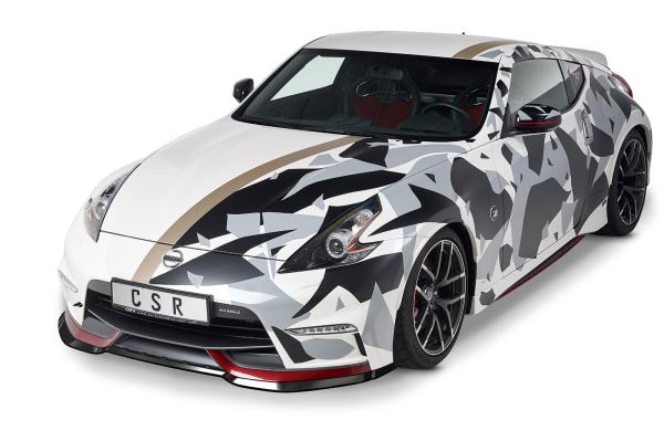 CSR Frontspoiler | Cup-Spoilerlippe mit ABE für Nissan 370Z Nismo CSL472-M Carbon Look matt strukturiert (keine Lackierung erforderlich)