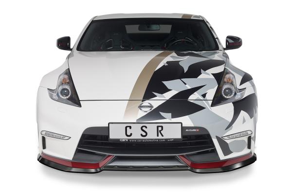 CSR Frontspoiler | Cup-Spoilerlippe mit ABE für Nissan 370Z Nismo CSL472-M Carbon Look matt strukturiert (keine Lackierung erforderlich)