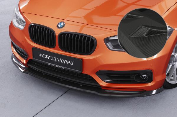 CSR Frontspoiler | Cup-Spoilerlippe mit ABE für BMW 1er F20/F21 LCI CSL473-M Carbon Look matt strukturiert (keine Lackierung erforderlich)