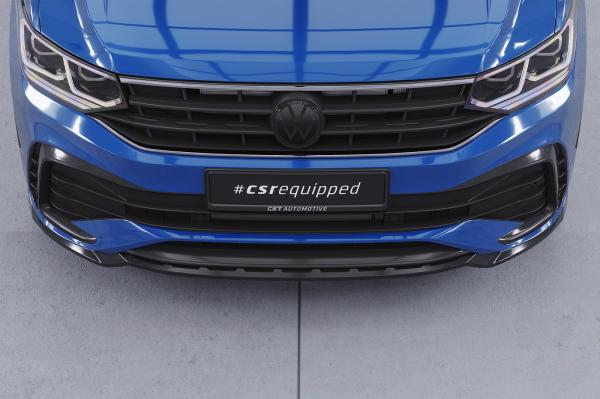 CSR Frontspoiler | Cup-Spoilerlippe mit ABE für VW Tiguan II (Typ AD1) R-Line CSL475-L schwarz matt (Lackierung erforderlich)