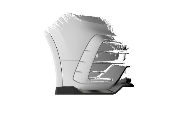 CSR Frontspoiler | Cup-Spoilerlippe mit ABE für VW Tiguan II (Typ AD1) R-Line CSL475-L schwarz matt (Lackierung erforderlich)
