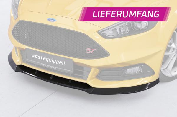 CSR Frontspoiler | Cup-Spoilerlippe mit ABE für Ford Focus MK3 ST Turnier CSL476-L schwarz matt (Lackierung erforderlich)