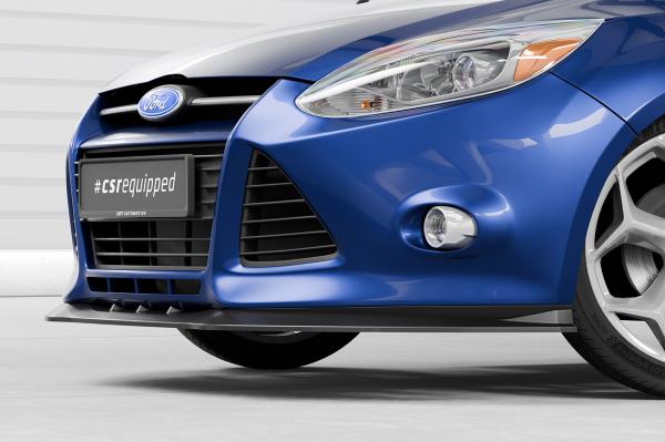 CSR Frontspoiler | Cup-Spoilerlippe mit ABE für Ford Focus MK3 Basis CSL477-G Glossy schwarz Hochglanz (keine Lackierung erforderlich)