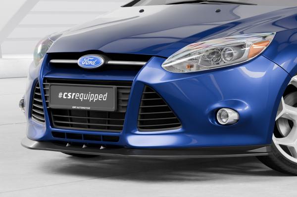 CSR Frontspoiler | Cup-Spoilerlippe mit ABE für Ford Focus MK3 Basis CSL477-G Glossy schwarz Hochglanz (keine Lackierung erforderlich)