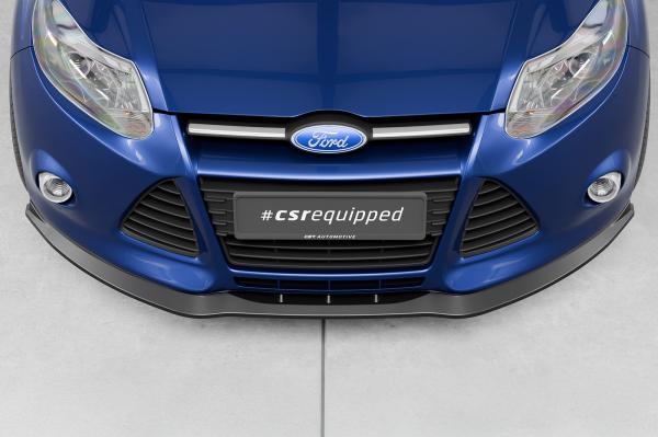 CSR Frontspoiler | Cup-Spoilerlippe mit ABE für Ford Focus MK3 Basis CSL477-G Glossy schwarz Hochglanz (keine Lackierung erforderlich)