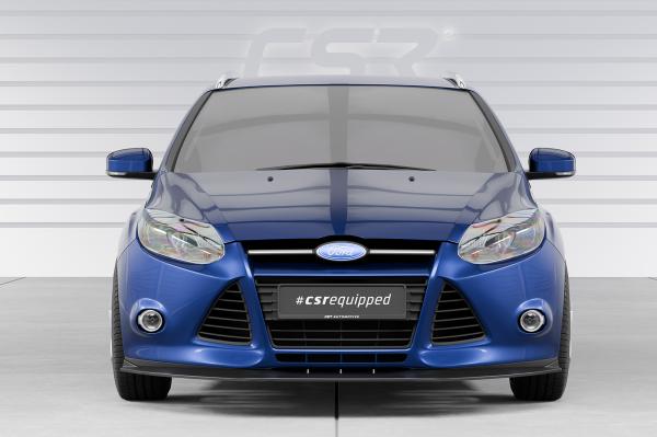 CSR Frontspoiler | Cup-Spoilerlippe mit ABE für Ford Focus MK3 Basis CSL477-G Glossy schwarz Hochglanz (keine Lackierung erforderlich)