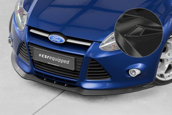 CSR Frontspoiler | Cup-Spoilerlippe mit ABE für Ford Focus MK3 Basis CSL477-G Glossy schwarz Hochglanz (keine Lackierung erforderlich)