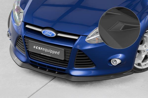 CSR Frontspoiler | Cup-Spoilerlippe mit ABE für Ford Focus MK3 Basis CSL477-L schwarz matt (Lackierung erforderlich)