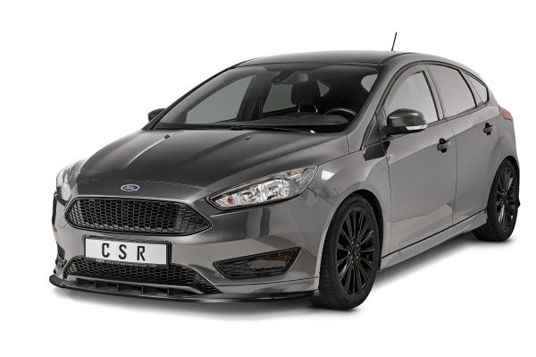 CSR Frontspoiler | Cup-Spoilerlippe mit ABE für Ford Focus MK3 ST-Line CSL478-C Carbon Look Hochglanz (keine Lackierung erforderlich)