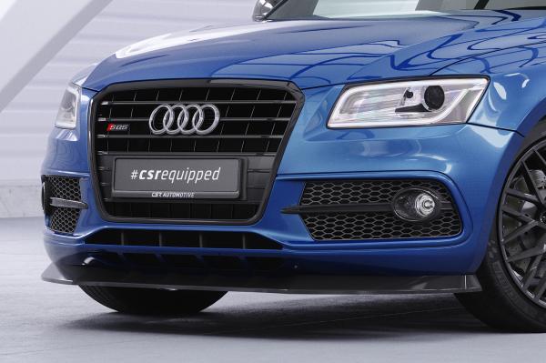 CSR Frontspoiler | Cup-Spoilerlippe mit ABE für Audi SQ5 (8R) CSL480-L Lackierung erforderlich (schwarz matt)