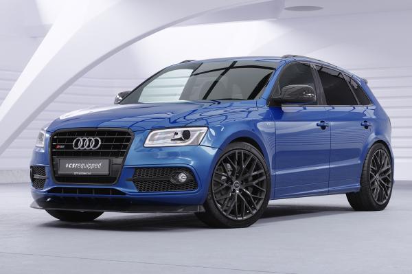 CSR Frontspoiler | Cup-Spoilerlippe mit ABE für Audi SQ5 (8R) CSL480-L Lackierung erforderlich (schwarz matt)