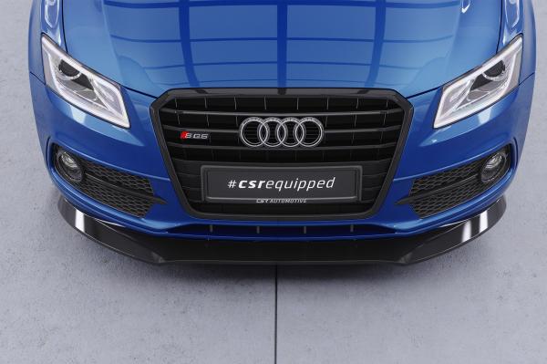 CSR Frontspoiler | Cup-Spoilerlippe mit ABE für Audi SQ5 (8R) CSL480-L Lackierung erforderlich (schwarz matt)