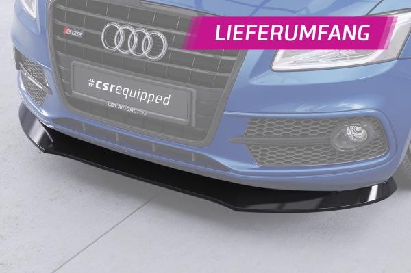CSR Frontspoiler | Cup-Spoilerlippe mit ABE für Audi SQ5 (8R) CSL480-L Lackierung erforderlich (schwarz matt)