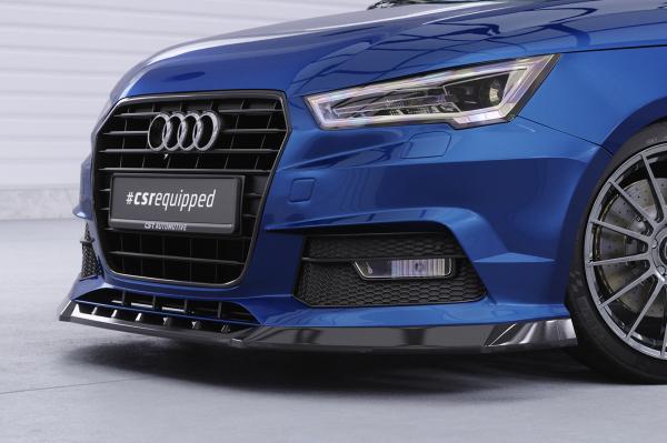 CSR Frontspoiler | Cup-Spoilerlippe mit ABE für Audi A1 8X CSL481-L schwarz matt (Lackierung erforderlich)
