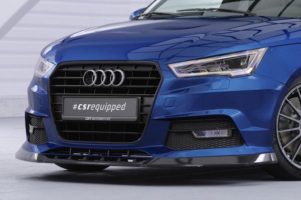 CSR Frontspoiler | Cup-Spoilerlippe mit ABE für Audi A1 8X CSL481-L schwarz matt (Lackierung erforderlich)