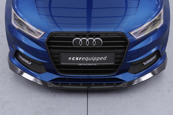 CSR Frontspoiler | Cup-Spoilerlippe mit ABE für Audi A1 8X CSL481-L schwarz matt (Lackierung erforderlich)