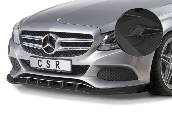 CSR Frontspoiler | Cup-Spoilerlippe mit ABE für Mercedes-Benz C-Klasse 205 CSL482-M Carbon Look matt strukturiert (keine Lackierung erforderlich)
