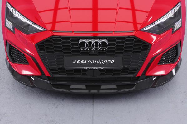 CSR Frontspoiler | Cup-Spoilerlippe mit ABE für Audi A3 8Y S-Line / S3 8Y CSL483-L schwarz matt (Lackierung erforderlich)
