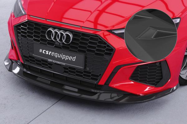 CSR Frontspoiler | Cup-Spoilerlippe mit ABE für Audi A3 8Y S-Line / S3 8Y CSL483-L schwarz matt (Lackierung erforderlich)