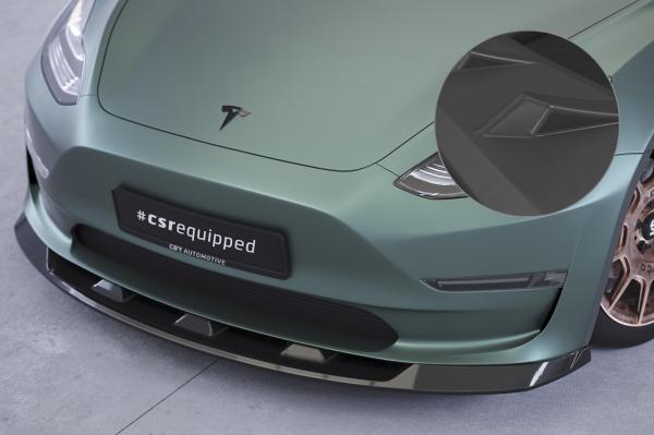 CSR Frontspoiler | Cup-Spoilerlippe mit ABE für Tesla Model 3 CSL484-L Lackierung erforderlich (schwarz matt)