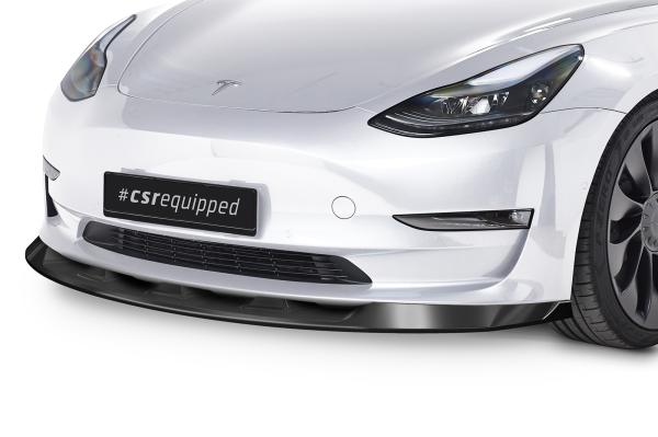 CSR Frontspoiler | Cup-Spoilerlippe mit ABE für Tesla Model 3 CSL484-C Carbon Look glänzend (keine Lackierung erforderlich)