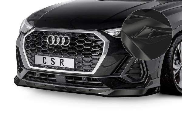 CSR Frontspoiler | Cup-Spoilerlippe mit ABE für Audi Q3 (Typ F3) Sportback CSL485-G Glossy schwarz Hochglanz (keine Lackierung erforderlich)