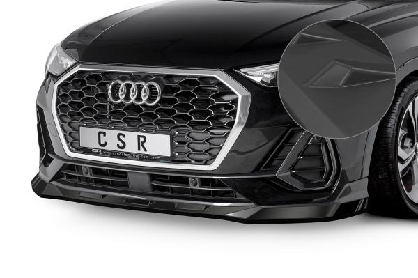 CSR Frontspoiler | Cup-Spoilerlippe mit ABE für Audi Q3 (Typ F3) Sportback CSL485-L schwarz matt (Lackierung erforderlich)