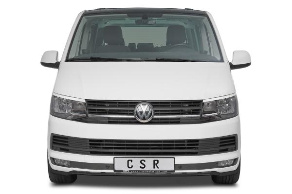 CSR Frontspoiler | Cup-Spoilerlippe mit ABE für VW T6 Bus CSL486-L Lackierung erforderlich (schwarz matt)