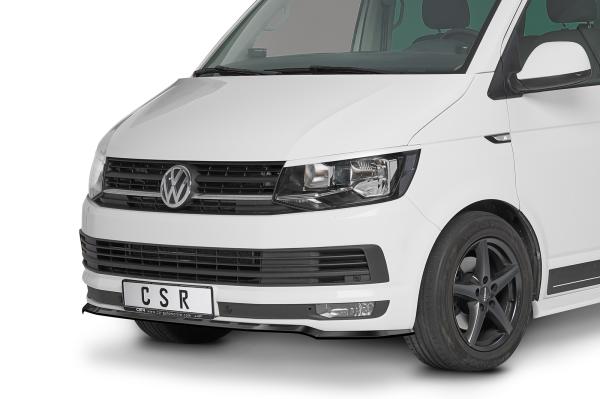 CSR Frontspoiler | Cup-Spoilerlippe mit ABE für VW T6 Bus CSL486-L Lackierung erforderlich (schwarz matt)
