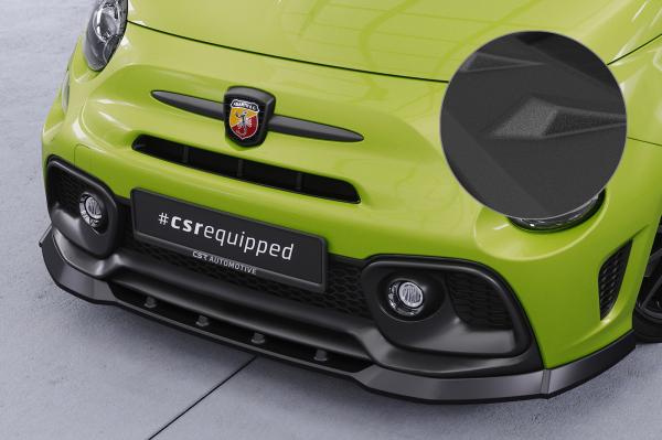 CSR Frontspoiler | Cup-Spoilerlippe mit ABE für Fiat 500 Abarth 595 CSL487-S schwarz matt strukturiert (keine Lackierung erforderlich)