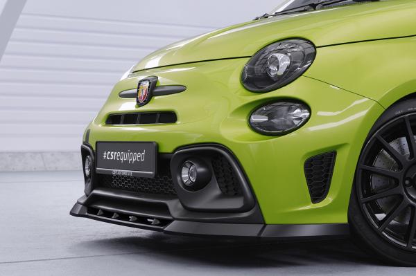 CSR Frontspoiler | Cup-Spoilerlippe mit ABE für Fiat 500 Abarth 595 CSL487-L schwarz matt (Lackierung erforderlich)