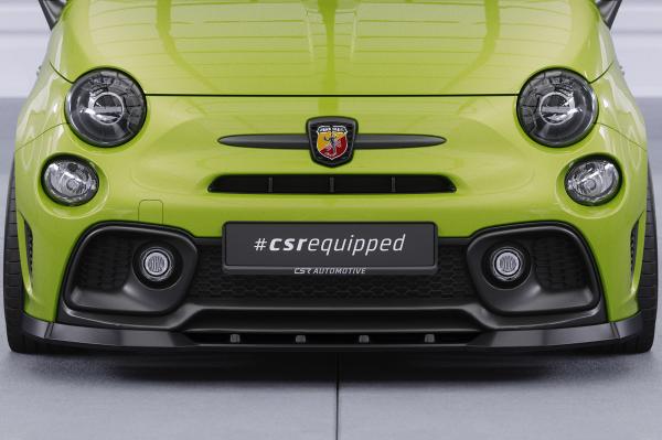 CSR Frontspoiler | Cup-Spoilerlippe mit ABE für Fiat 500 Abarth 595 CSL487-L schwarz matt (Lackierung erforderlich)