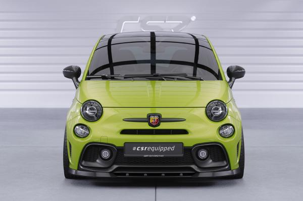 CSR Frontspoiler | Cup-Spoilerlippe mit ABE für Fiat 500 Abarth 595 CSL487-L schwarz matt (Lackierung erforderlich)