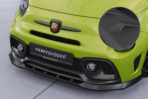 CSR Frontspoiler | Cup-Spoilerlippe mit ABE für Fiat 500 Abarth 595 CSL487-L schwarz matt (Lackierung erforderlich)