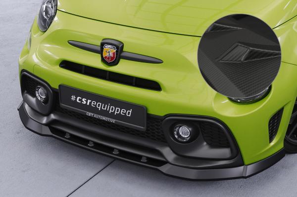 CSR Frontspoiler | Cup-Spoilerlippe mit ABE für Fiat 500 Abarth 595 CSL487-M Carbon Look matt strukturiert (keine Lackierung erforderlich)
