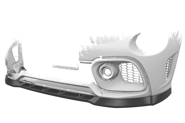 CSR Frontspoiler | Cup-Spoilerlippe mit ABE für Fiat 500 Abarth 595 CSL487-L schwarz matt (Lackierung erforderlich)