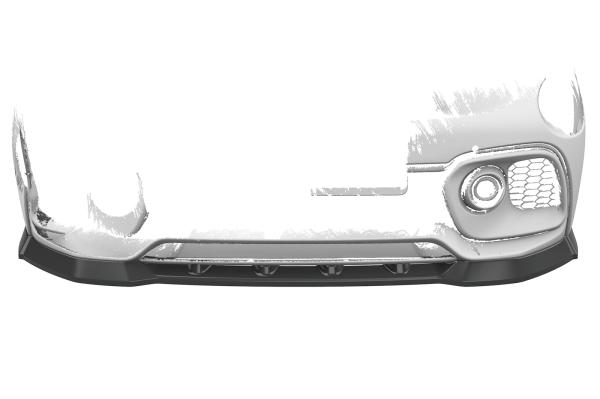 CSR Frontspoiler | Cup-Spoilerlippe mit ABE für Fiat 500 Abarth 595 CSL487-L schwarz matt (Lackierung erforderlich)