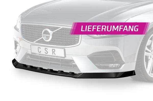 CSR Frontspoiler | Cup-Spoilerlippe mit ABE für Volvo S90 CSL488-L schwarz matt (Lackierung erforderlich)