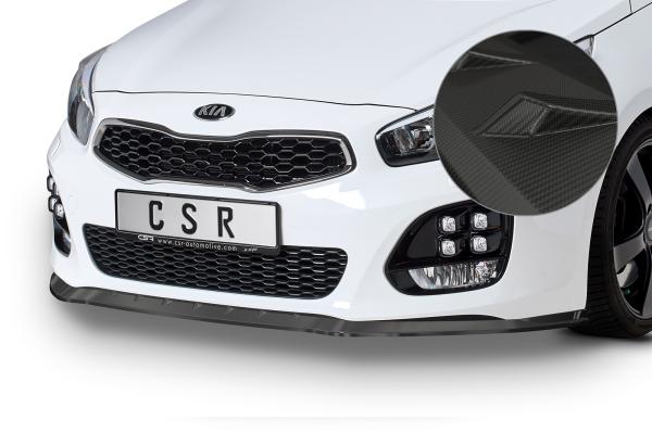 CSR Frontspoiler | Cup-Spoilerlippe mit ABE für KIA Ceed (JD) GT-Line CSL489-M Carbon Look matt strukturiert (keine Lackierung erforderlich)