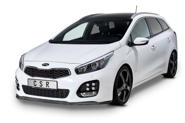 CSR Frontspoiler | Cup-Spoilerlippe mit ABE für KIA Ceed (JD) GT-Line CSL489-L schwarz matt (Lackierung erforderlich)