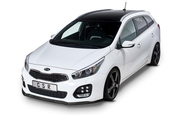 CSR Frontspoiler | Cup-Spoilerlippe mit ABE für KIA Ceed (JD) GT-Line CSL489-L schwarz matt (Lackierung erforderlich)