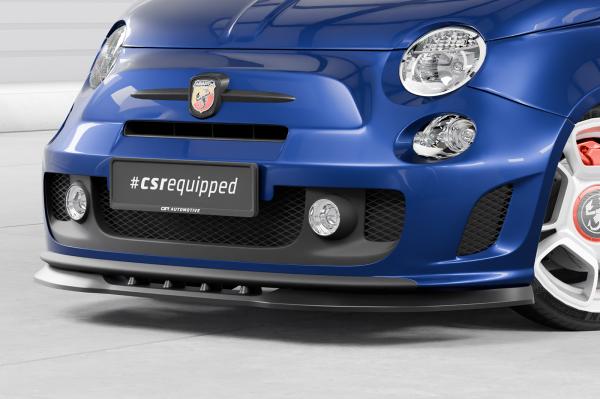 CSR Frontspoiler | Cup-Spoilerlippe mit ABE für Fiat 500 Abarth 595 CSL490-L schwarz matt (Lackierung erforderlich)