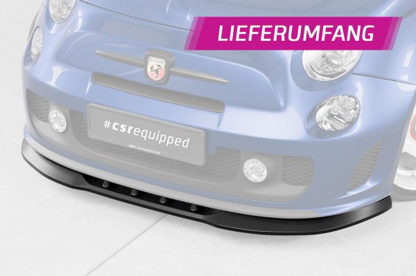 CSR Frontspoiler | Cup-Spoilerlippe mit ABE für Fiat 500 Abarth 595 CSL490-L schwarz matt (Lackierung erforderlich)