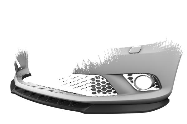 CSR Frontspoiler | Cup-Spoilerlippe mit ABE für Skoda Fabia 2 RS (Typ 5J) CSL493-C Carbon Look Hochglanz (keine Lackierung erforderlich)